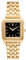 PAUL VALENTINE Damenuhr Eternal Gold, Silber Schwarz mit funkelnden Steinen und rechteckigem Ziffernblatt (Gold Black)
