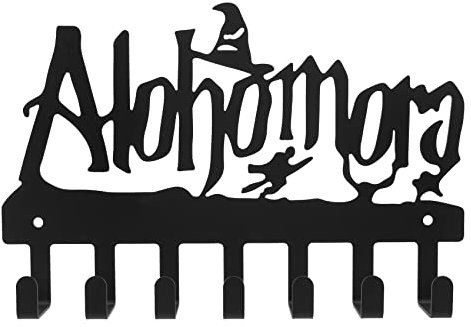 Qeunrtiy Soporte de la Llave de Metal 7 Arte de Hierro Adhesivo Montado en la Pared Colgador Negro Armario para Dormitorio Garaje