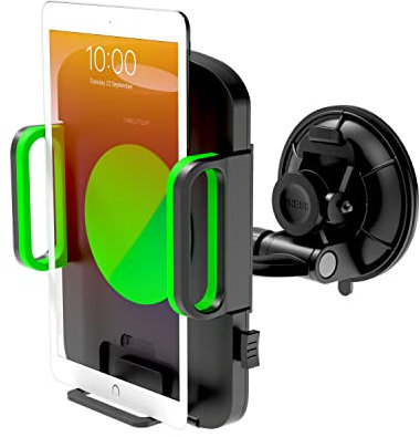 N NEWTOP Supporto Ventosa T-A da Auto Macchina Camper Camion Caravan Universale per Tablet da 7 a 12 Pollici Vetro Cruscotto Schermo Porta Reggi Regolabile Robusto Ruotabile 360°