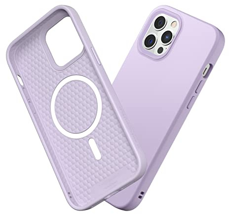 RhinoShield Case kompatibel mit [iPhone 12 Pro Max] | SolidSuit - MagSafe-kompatibel -Stoßdämpfende & schlanke Schutzhülle mit Premium Finish - 3.5 Meter Fallschutz - Violett
