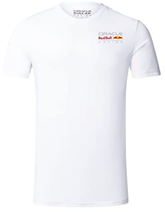 Red Bull Racing Offizielles Formel 1 F1 Team Logo Formel T-Shirt - Weiss - 3XL