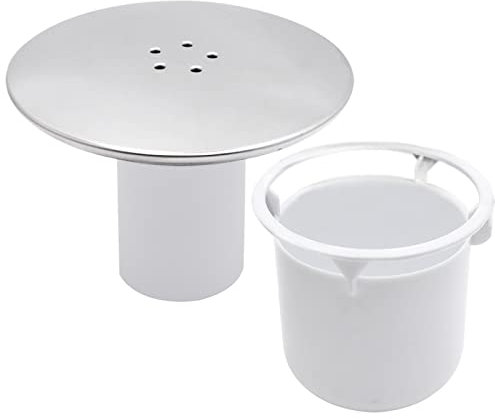 Jetisva Shower Plughole Cover 115mm Shower Drain Cover Replacement, Shower Waste Trap Cover Replacement, Chrome Shower Plug Hole Cover Cap Tube Round for Shower Tray Drain Fast Flow Drain Protector
