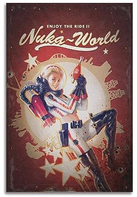 VZRSQZK Póster de Fallout de Game Fallout, pintura decorativa, lienzo, pósteres de pared e impresión artística moderna para decoración de dormitorio familiar, 20 x 30 cm