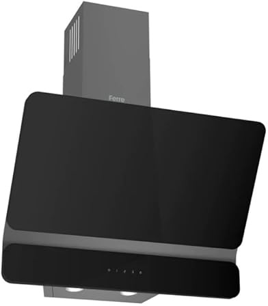 Ferre DLTCH-BL 60cm Cooker Hood - Kitchen Extractor Fan - Touch Control - Black Platinum Grey