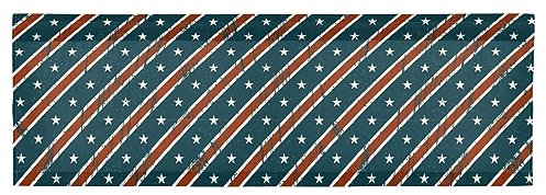 USA-Flagge, Sterne, Streifen, langlebig, Küchenvorhänge, Volants mit Stangentasche, 137,2 x 45,7 cm, Verdunkelungs-Fenstervolants, 1 Paneel, kurzer Vorhang für Wohnzimmer, Badezimmer, Schlafzimmer,