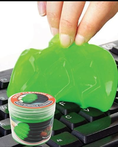 PowerFull Staubreinigungsgel - Wiederverwendbares Reinigungsgel für Auto Innenraum & Tastatur Reinigungsknete zum Entfernen von Staub & Schmutz von Home Office PC Computern & Geräten Universal