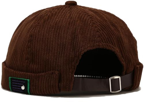 VIAUMBR Dockermütze Kappe Docker Cap MüTZE Hut Kopftuch Fischermütze Herren Damen (34 Braun)