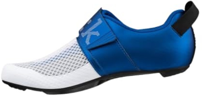 Fizik Herren Transiro Hydra, Innovative Shoes Triathlon-Fahrradschuhe, Weiß/Metallic-Blau, 41.5 EU