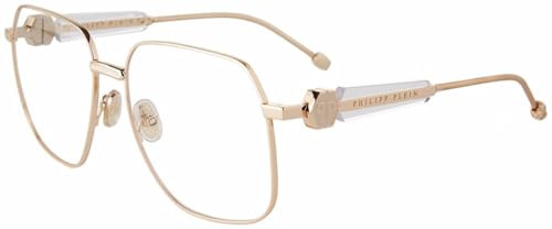 Philipp Plein Unisex VPP126S Sunglasses, Shiny Dark Havana, 57