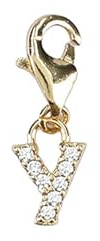 Depesche 11785-040 Charms Express yourself - Anhänger für Halsketten und Armbänder, Buchstabe Y,vergoldet, als kleines Geschenk