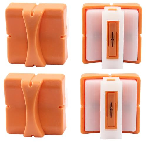 Coufce Ersatzklingen für Papierschneidemaschinen, automatisches Sicherheits-Design, APER-Trimmerklingen, Nachfüllklingen (orange), 4 Stück