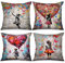 Tucocoo Dekorative Kissenbezüge mit Graffiti-Kunst, Motiv: kleines Mädchen und Schmetterling, Moderne Dekoration für Couch, Bett, Auto, Terrasse, Möbel, Bank, Sofa, 45 x 45 cm, 4 Stück