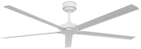 LUCCI AIR Deckenventilator Monza, 152 cm Durchmesser, 5 Flügel, IP55, inkl. Fernbedienung (Weiß)