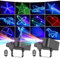 Discolight Partylicht, 2 Stück 3D Animated DJ Disco Projektor, Disco Licht, DMX512 und Sound Controlled Beam Effects für Halloween, Hochzeiten, Weihnachten, Bars