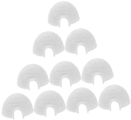 KOMBIUDA 10 Stück Iglu Modell Spielzeug Aus Kunststoff Detailgetreue Polarmodell Figuren Für Kinder Kognitive Deko Für Miniaturgärten Und Wohnraum