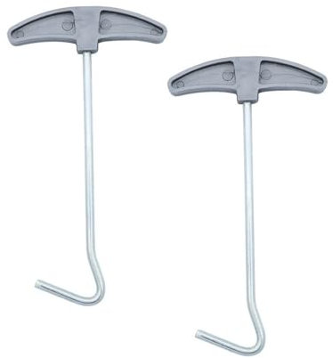 2PCS Tent Peg Extractor Puller for Easy Peg Removal, Ground Hook Pullers Extractor Remover for Easy Peg Removal ideal for Camping 170MM