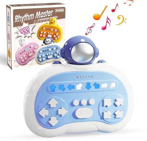 Jastown Rhythm Master Game Console, Handheld Electronic Music Puzzle Machine for Kids & Adults, Fast Push Press Game, Pop Dance, Christmas Educational Toys Gifts for Boys Girls (Astronaut)