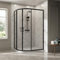 NRG 1200 x 800mm Matte Black Framed Offset Quadrant Shower Enclosure Sliding Door for Wet Room Cubicle Enclosures