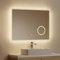 EMKE Badspiegel mit Beleuchtung 80x60cm, Touch, 3 dimmbare Lichtfarben, Beschlagfrei, 3-Fach Kosmetikspiegel, energiesparend IP44 einfache Installation Badezimmerspiegel