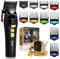 DSP Hair Clipper for Men Professional, Cordless DLC Coated Ceramic Blade, Five-Speed Adjustable 9000RPM, Hair Cutting Tool for Barbers, with Indicator Light Plug and Play, Black