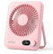 WHATOOK Mini Desk Fan USB: 2000mAh Rechargeable Ultra Quiet 1-100 Speeds Desktop Fans with LED Display, 3-10H Runtime, Child-Safe Grille Cooling Small Portable Table-Fan for Home, Office & Travel