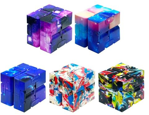 CVDYWDJIE 5 Stück Faltbare Würfelspielzeuge, Lernspielspielzeuge, Drahtlose Würfel-Kreativspielzeuge, Kinder- Und Erwachsenenspielzeuge, Dekompressionsspielzeuge