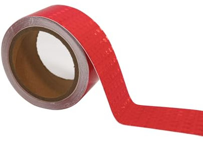 Nastro Catarifrangente Rosso 5cm x 10m, Strisce Riflettenti Adesive Impermeabili, Alta Intensità, Adatto per Automobili,Trattori, Sicurezza Stradale e Outdoor,striscia riflettente di avvertimento