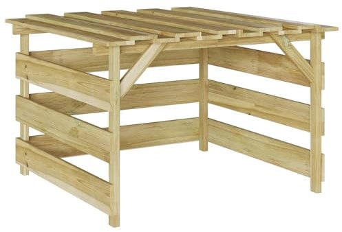 vidaXL Garage de Tondeuse à Gazon robotisée en Bois de pin imprégné