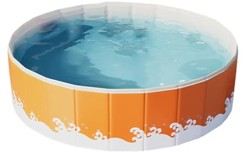 Faltbarer Nicht Aufblasbarer Swimmingpool,Planschbecken Für Hunde,90 Cm/120 Cm/150 Cm/180 cm Für Backyard Garden Water Parties Erwachsene Kinder