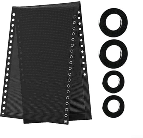 Snowchecking Ersatzbezug für Liegestuhl, mit Kordeln, 160 x 48 cm, für Garten und Terrasse (schwarz)