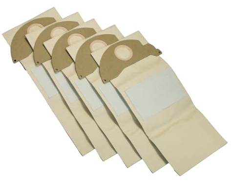 Bag Lady Paper Dust Bags (Pack of 5) for Kärcher A2000 A2004 A2014CV A2024pt A2054Me A2064pt A2074pt A2099 MV2 WD2.000 WD2.200 WD2.999 Vacuum Cleaner Dust Bags Replacement 6.904-322.0