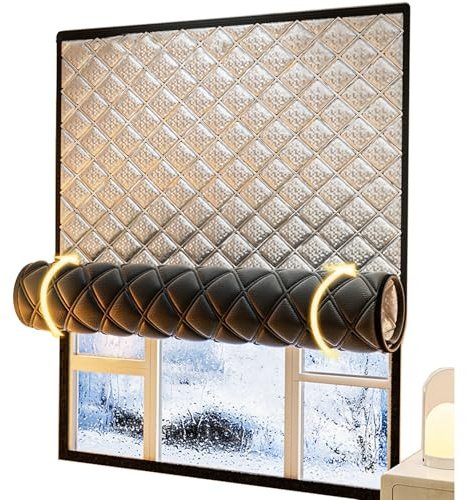 HDEYRSX Kit de film d'isolation thermique pour fenêtre,Pour l'hiver et l'été,Résistant aux intempéries,Anti Froid,Rideau Coupe-vent Pour Chambre à Coucher De Salon,Auto-adhésif (120cm x 150cm)