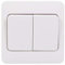 Schneider Electric Lisse White Moulded - Double 2 Way Wide Rocker Switch, 10AX, GGBL1022WS, White