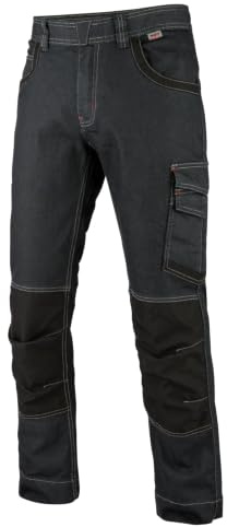 WÜRTH MODYF Arbeitsjeans Sagittarius - professionelle Arbeitshose für Herren - Arbeitsjeans mit Knieschutztaschen - in der Größe 62 in Schwarz