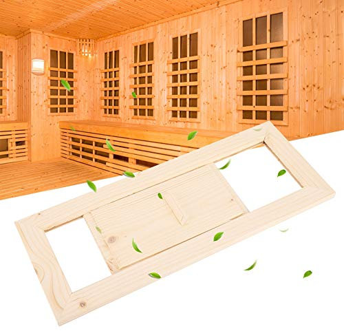 Jadpes Grille d'aération, Sauna Air Louver Vent, Accessoire de Sauna de Salle de Vapeur de Grille d'aération de Grille d'aération rectangulaire en Bois avec des lacunes d'air rég