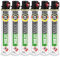 Halbau Lot de 6 cartouches de gaz 165 mm, 80 ml, Fuel Cell, gaz de rechange pour cloueurs, anneau rouge, gaz toutes saisons HB31