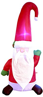Pridea Weihnachtswichtel 150cm Aufblasbar Wichtel Winterliche Zwergen-Figur Deko LED Beleuchtet Weihnachtsfigur 14 Watt Weihnachtsdekoration Außen-und Inneneinsatz Dekoartikel LED-Figur