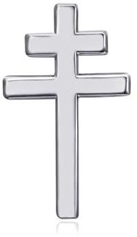 BOBIJOO JEWELRY - Anstecknadel Kreuz von Lothringen, Schmuck, Knopfloch, 20 mm, Silber
