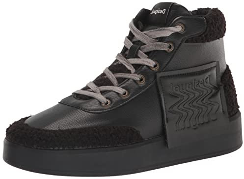 Desigual Damen Shoes_Fancy HIGH Patch 2000 Black Sneaker, 36 EU