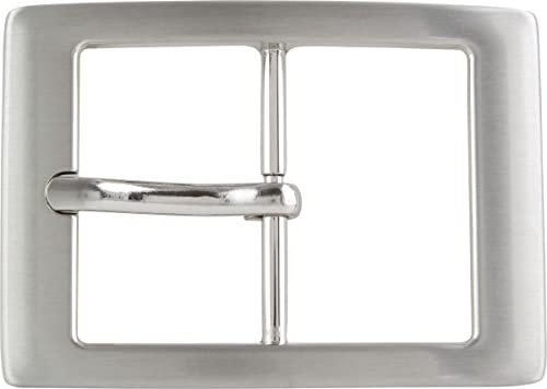 BELTINGER Gürtelschnalle 4,0 cm | Buckle Wechselschließe Gürtelschließe 40mm Massiv | Dorn-Schließe | Wechselgürtel bis 4cm | Silber
