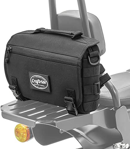 Sissybar Tasche Dark Gear für Chopper und Cruiser Hecktasche 4L schwarz