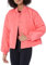 Amazon Essentials Veste bomber courte rembourrée en polyester recyclé, coupe décontractée (grandes tailles disponibles) (Déjà Amazon Aware) Femme, Rose Corail, 3XL Grande taille