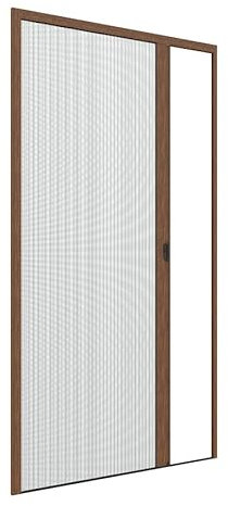 Zanzanet Zanzariera Plisse Ultra Sottile laterale 17 mm per finestre e portafinestre su misura personalizzabile con profilo robusto e resistente in alluminio Made in Italy 100x100 cm 40 - Noce Medio