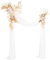 MKLL Künstliches Hochzeitsbogen-Blumen-Set (3 Stück) – 2 Blumengirlanden Und 1 Bogenvorhänge, Hochzeitszeremonie Und Empfangshintergrunddekoration,Beige