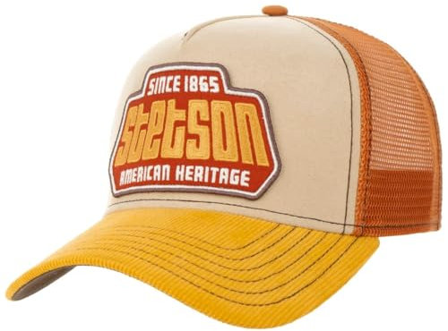 Stetson Since 1865 Brickstone Trucker Cap Herren One Size - Regulierbare Baseballcap - Mütze mit Netzfutter - Frühjahr/Sommer beige-rost One Size