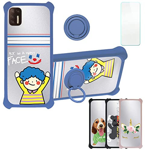 Aroepurt Coque pour Klipad KL605 KL608 608 Coque Compatible avec Klipad KL605 KL608 608 Coque Étui [avec Trempé 9H Protection D'écran] Case Support de Bague PC + Silicone DYL-Face