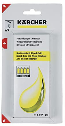 LUTH Premium Profi Parts kompatibel mit Kärcher Fensterreiniger Konzentrat 6.295-302.0 RM503 für Akku-Fenstersauger, 4 x 20 ml
