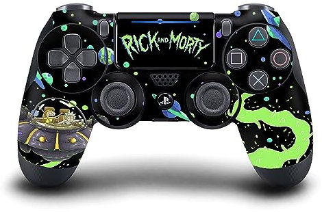 Head Case Designs Offizielle Rick and Morty Der Space Cruiser Grafiken Vinyl Haut Gaming Aufkleber Abziehbild Abdeckung kompatibel mit Sony Playstation 4 PS4 DualShock 4 Controller