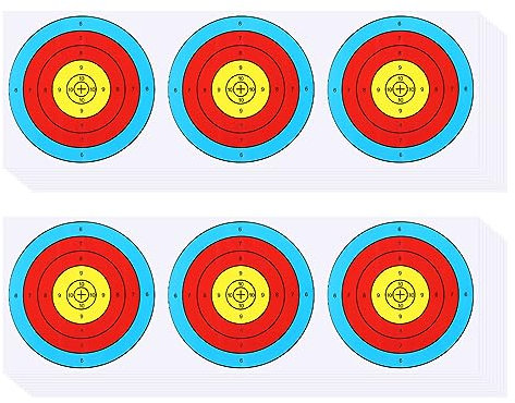 PATIKIL Bogenschießen Zielscheiben Zielpapier 10 30 Stück Bogen Zielscheibe 3 Stelle Schleife Pfeil Zielscheibe Bogensport Zubehör für Schießtraining