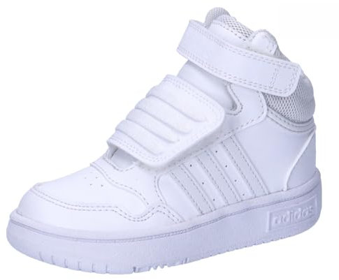 adidas Hoops Mid Shoes, Zapatillas Unisex niños, Cloud White Cloud White Cloud White, 19 EU